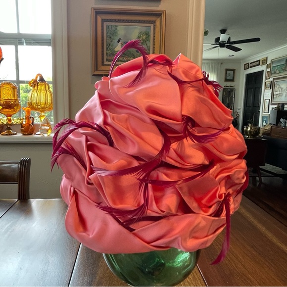 1960’s CHRISTIAN DIOR  FEATHER TURBAN - Picture 6 of 16